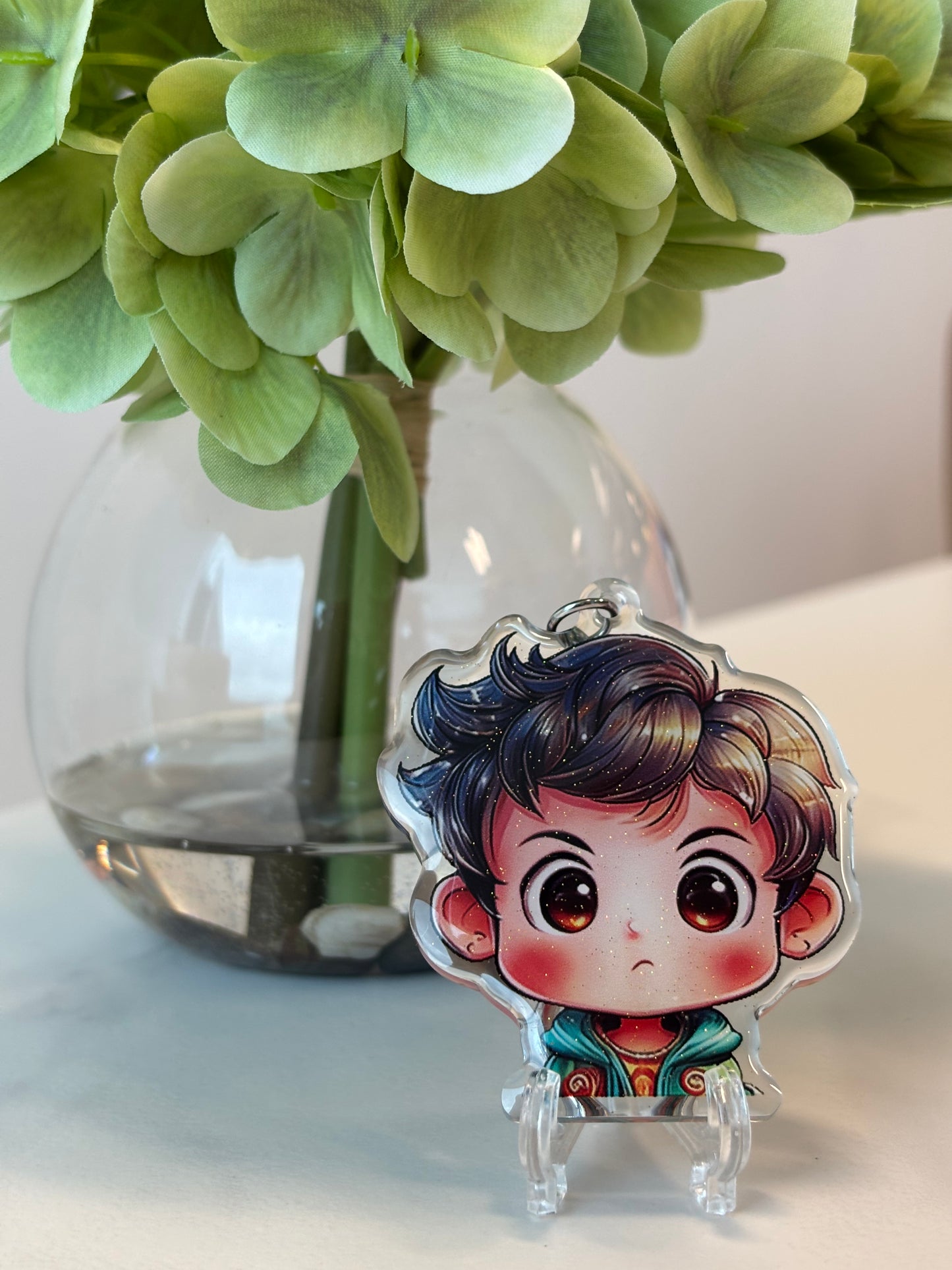 Cloudy Boy - Softly moody keyring