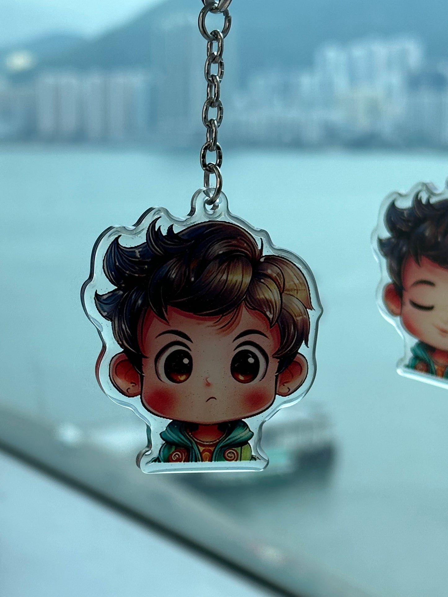 Cloudy Boy - Softly moody keyring
