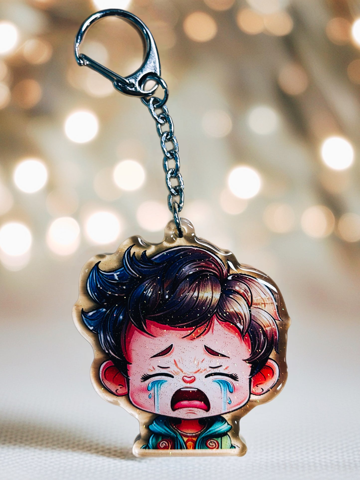 Little Crying Cutie - Tears don’t make you weak keyring