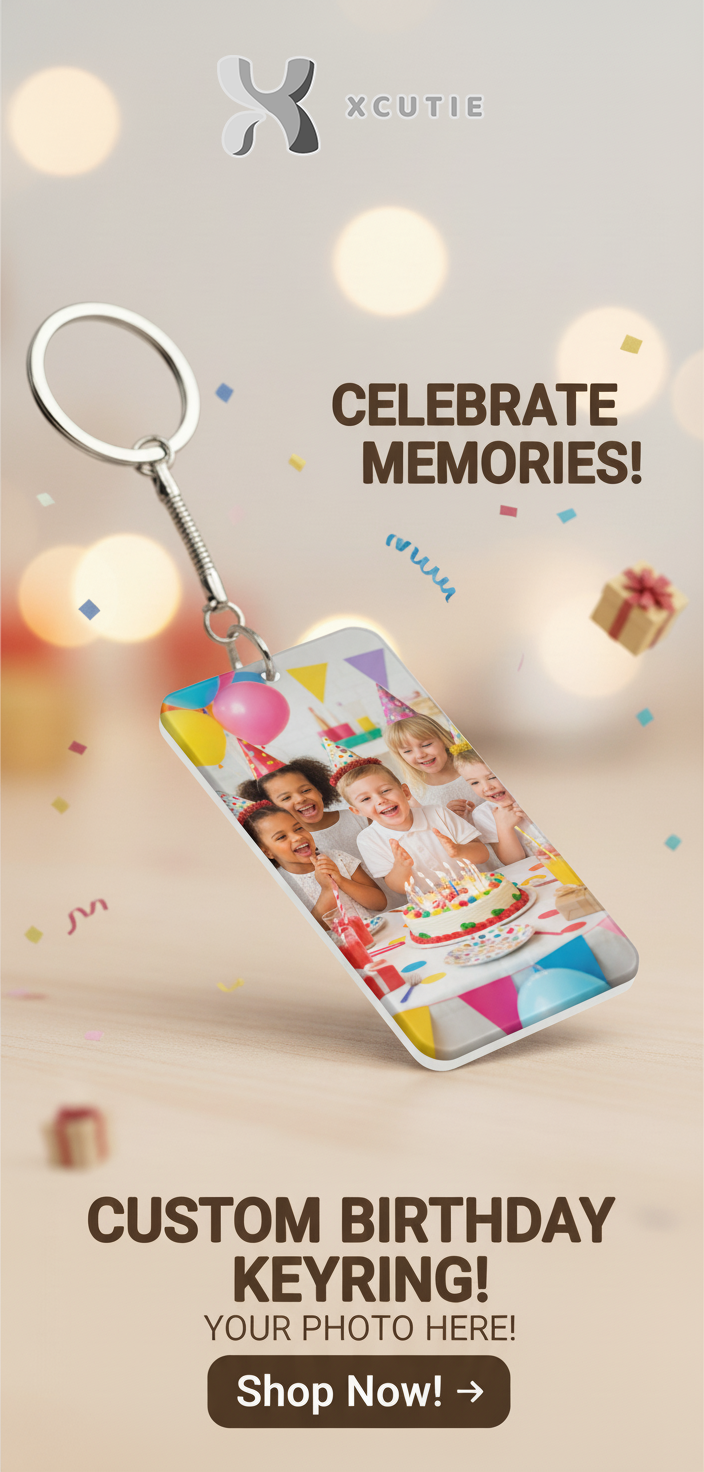 Personalized Photo Keyring - Large Rectangle