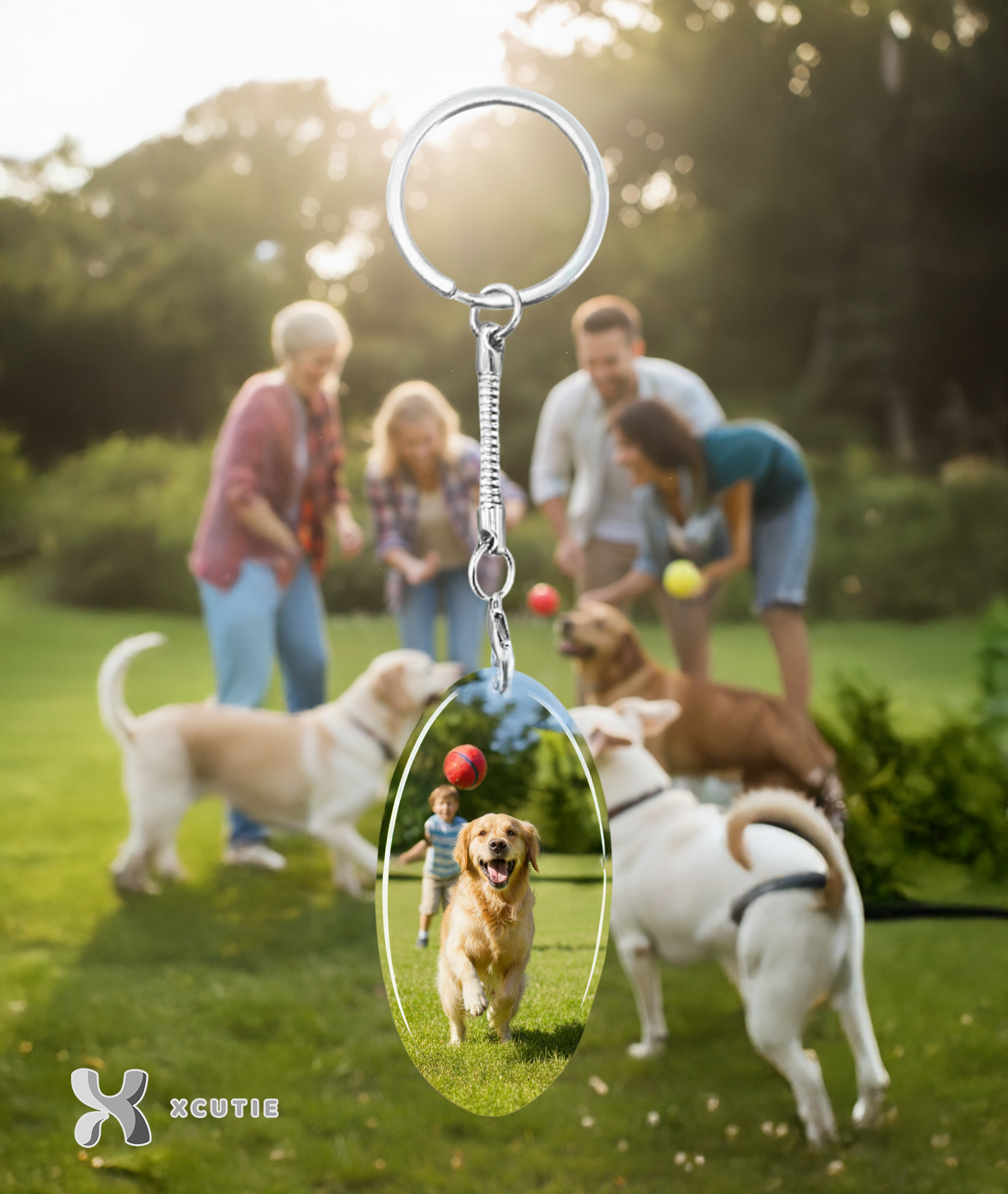 Personalized Photo Keyring (Eclipse) – Custom Memory Keepsake Gift