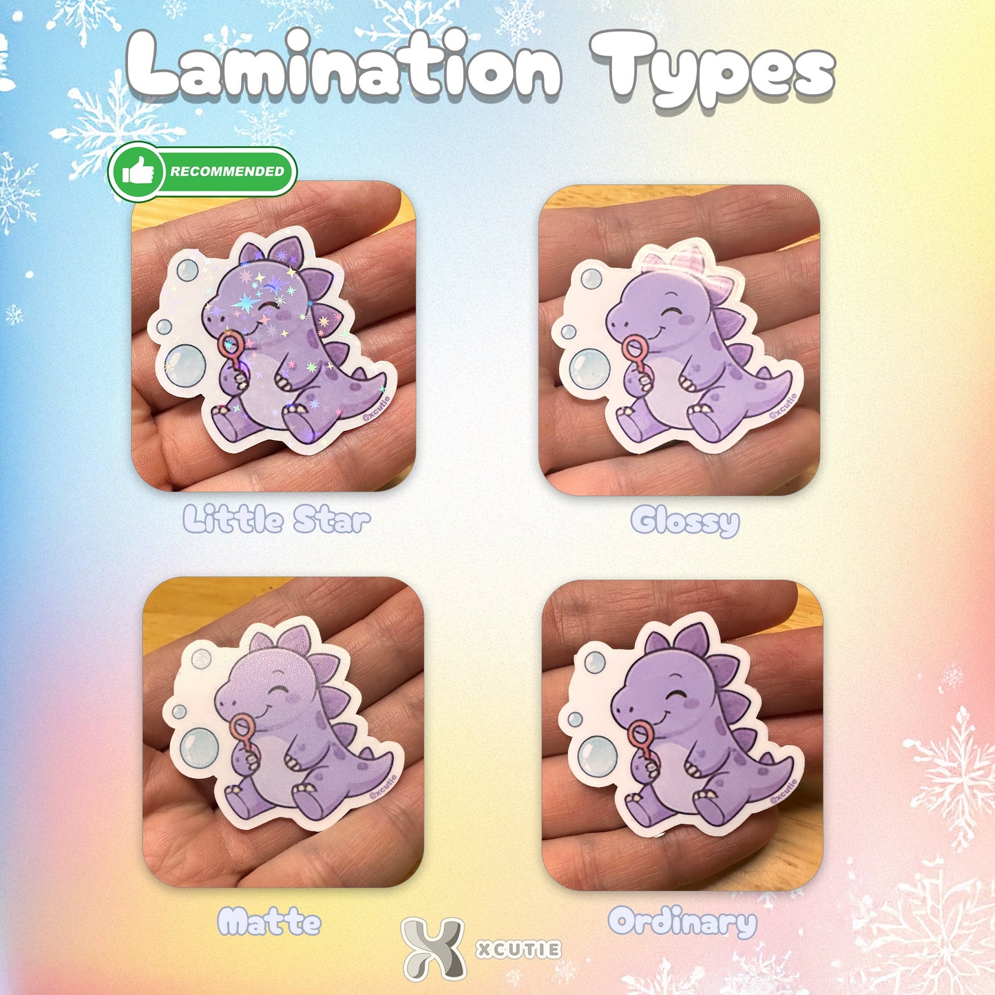 QQ Dino - Stegosaurus - Dinosaur Vinyl Sticker Set #02 || 12 pcs/ pack