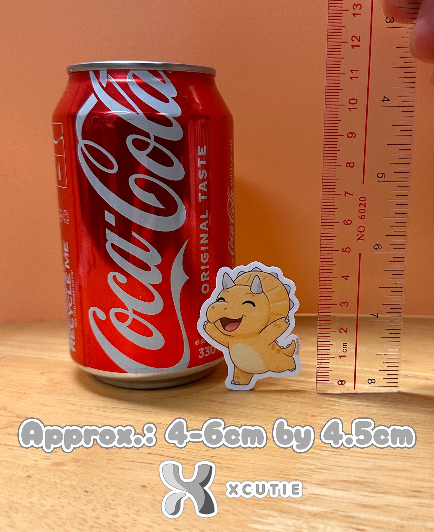 QQ Dino - 三角龍 - 恐龍乙烯基貼紙套裝 #02 @12 張/包