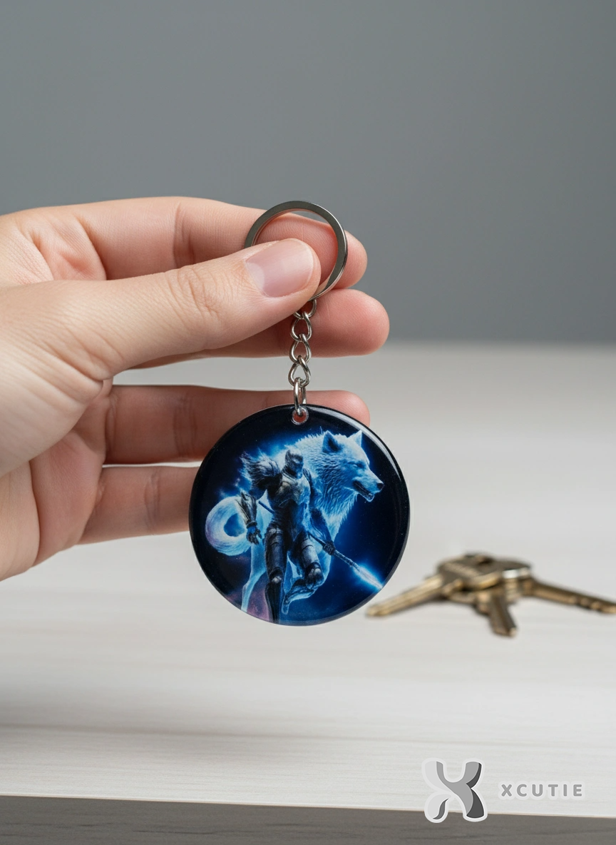 Personalized Photo Keyring (Circle) – Custom Memory Keepsake Gift