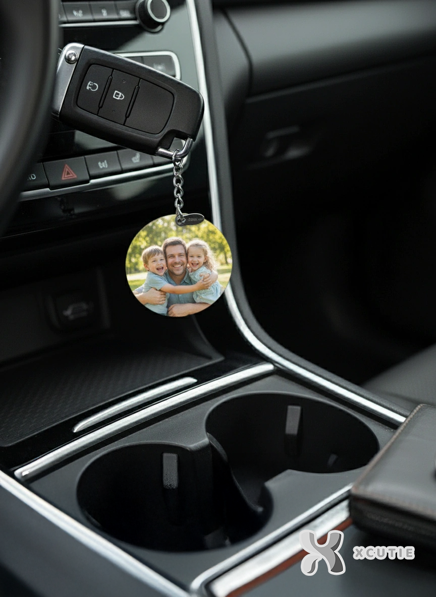 Personalized Photo Keyring (Circle) – Custom Memory Keepsake Gift