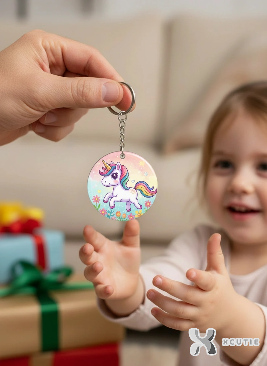 Personalized Photo Keyring (Circle) – Custom Memory Keepsake Gift