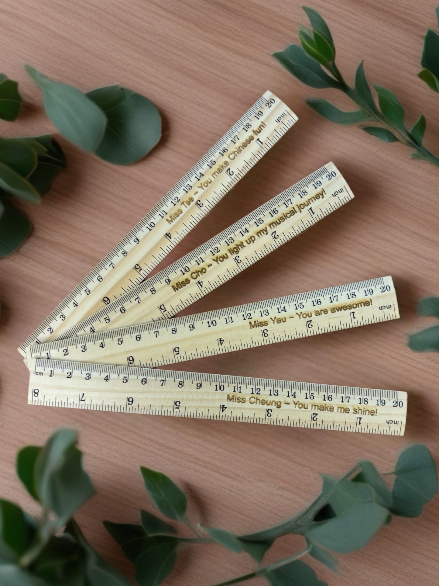 Wooden Ruler – Personalized Gift for Teachers, Students & Friends