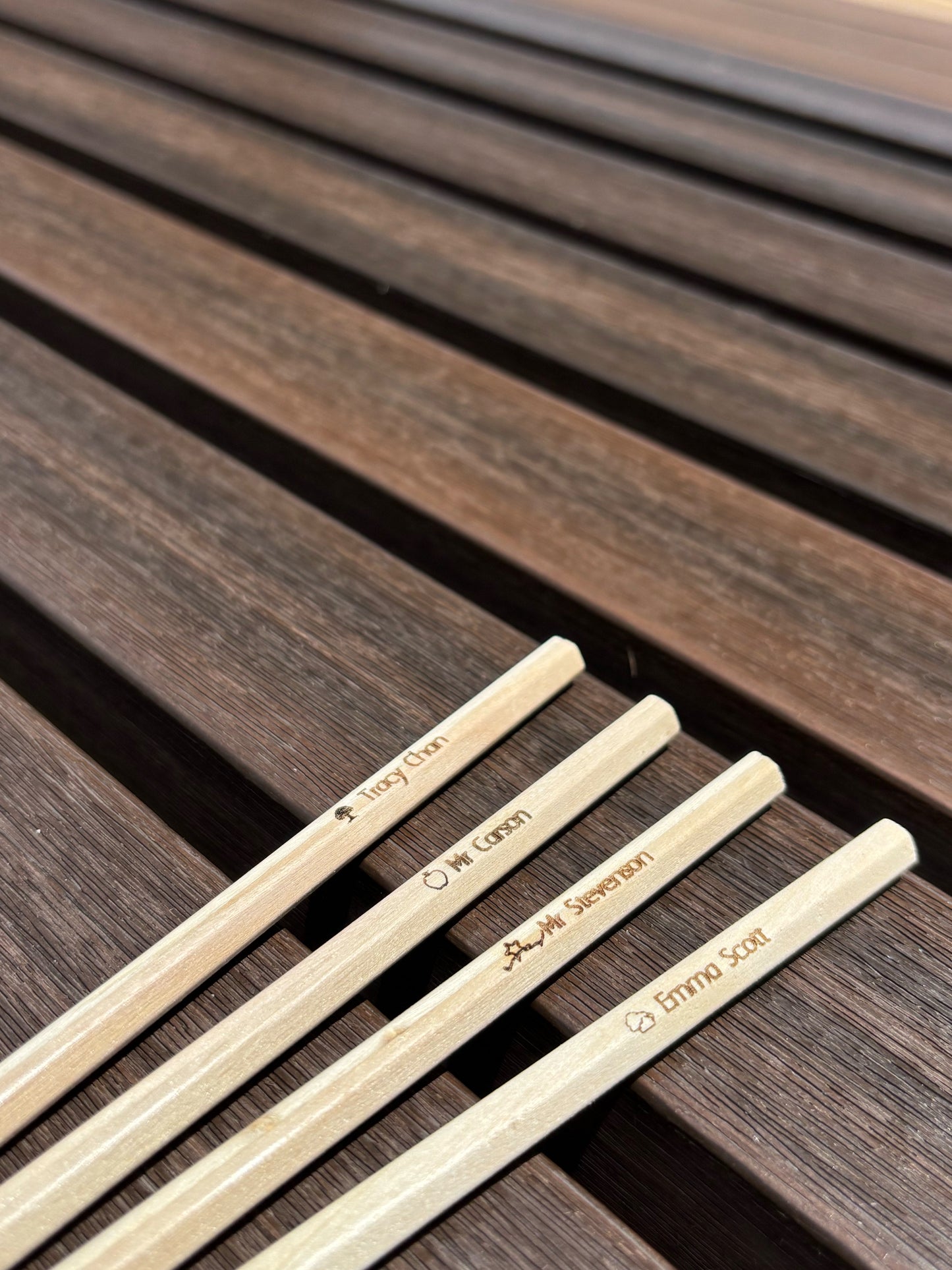 Signature Wooden Pencils – Custom Name or Logo Engraved