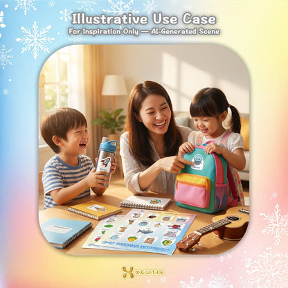 📗 字母學習貼紙 – AZ 詞彙，兒童教育貼紙