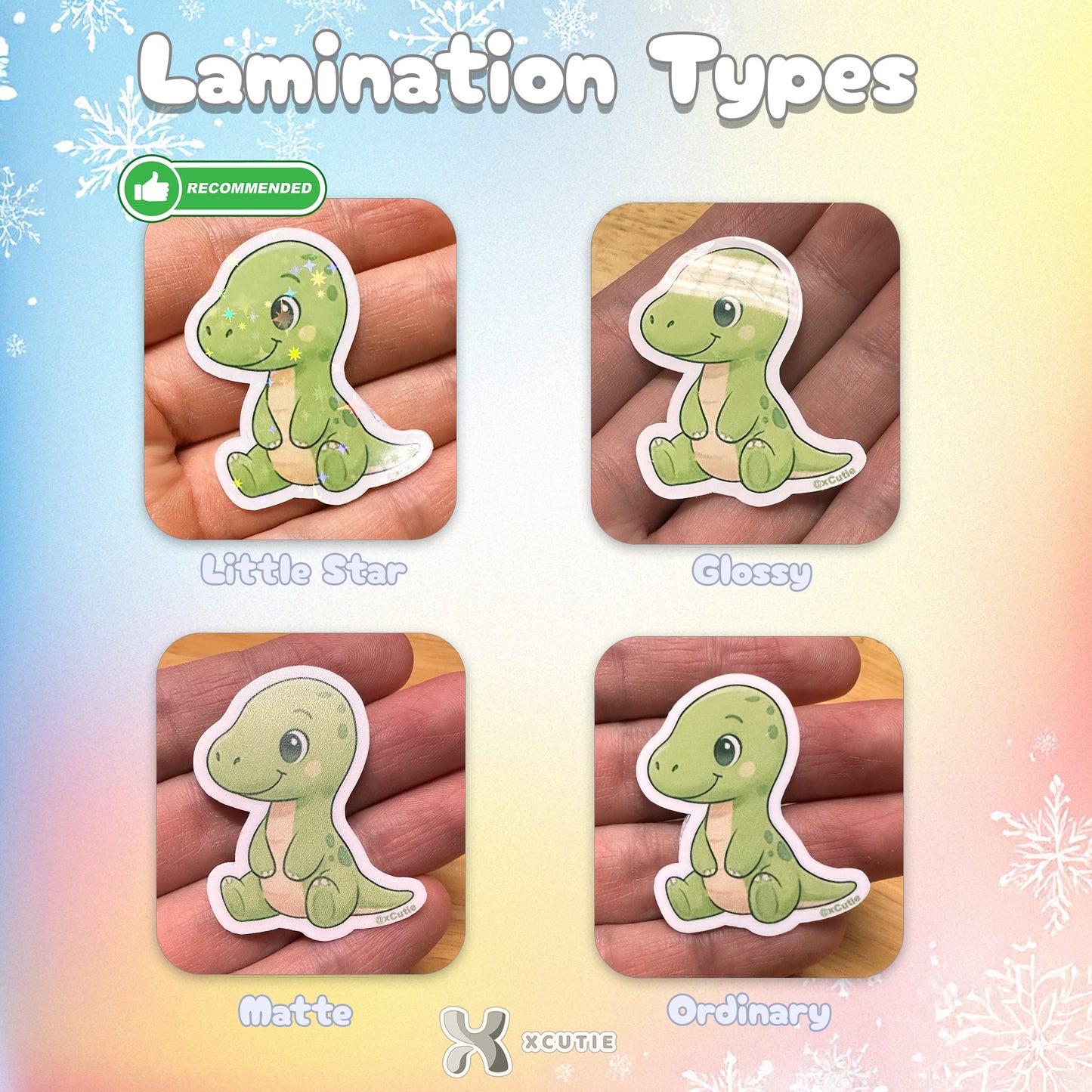 QQ Dino - Brahiosaurus - Dinosaur  Vinyl Sticker Set #01 | 12 pcs/ pack