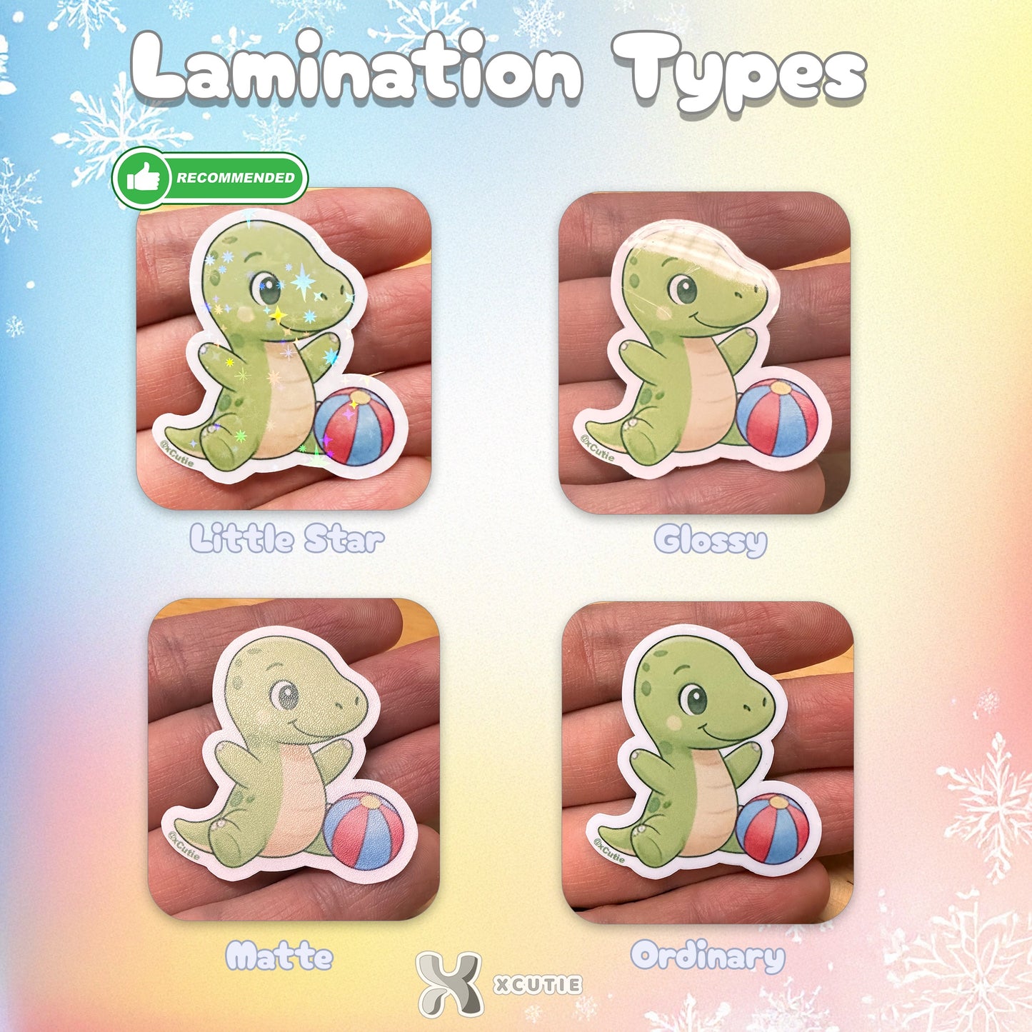 QQ Dino - Brahiosaurus - Dinosaur  Vinyl Sticker Set #02 | 12 pcs/ pack