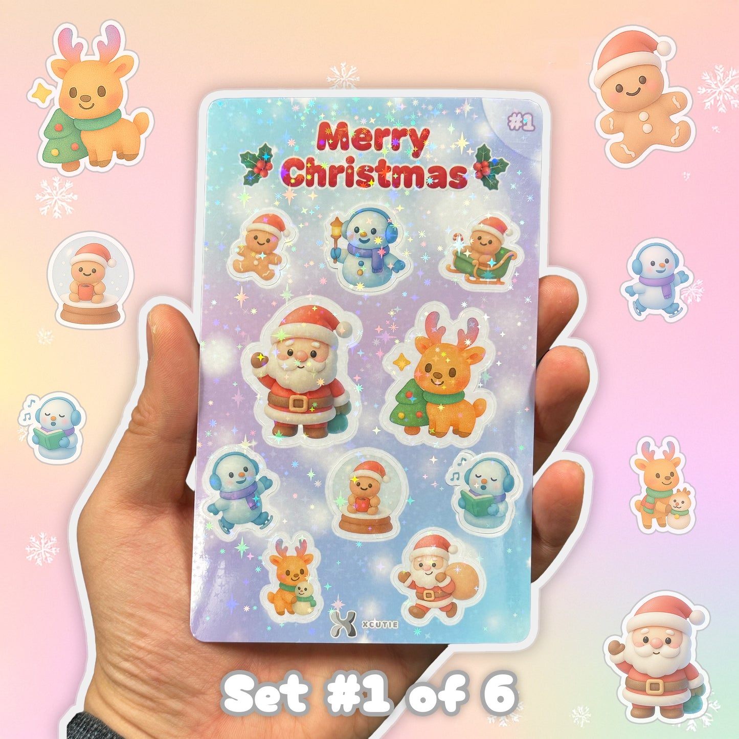 QQ Christmas Sticker Pack Set 01 | 10 Stickers