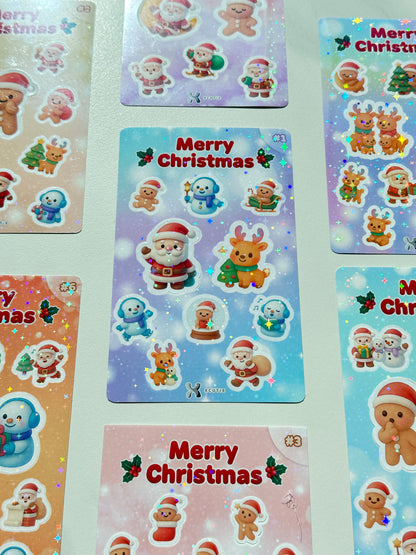 QQ Christmas Sticker Pack Set 01 | 10 Stickers
