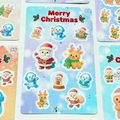 QQ Christmas Sticker Packs 6 Sets | 10 Stickers for each set