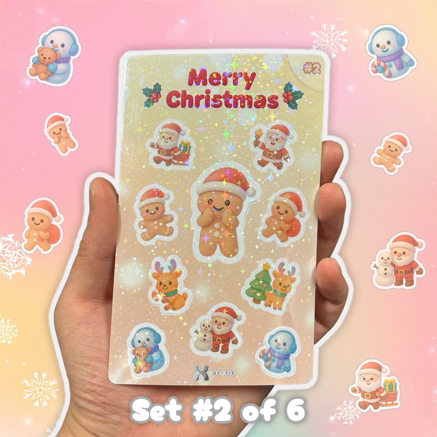 QQ Christmas Sticker Pack Set 02 | 10 Stickers