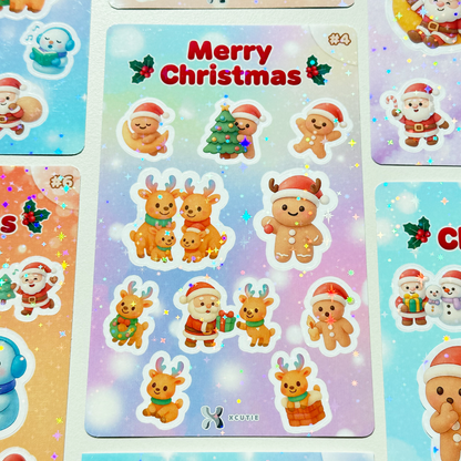 QQ Christmas Sticker Packs 6 Sets | 10 Stickers for each set