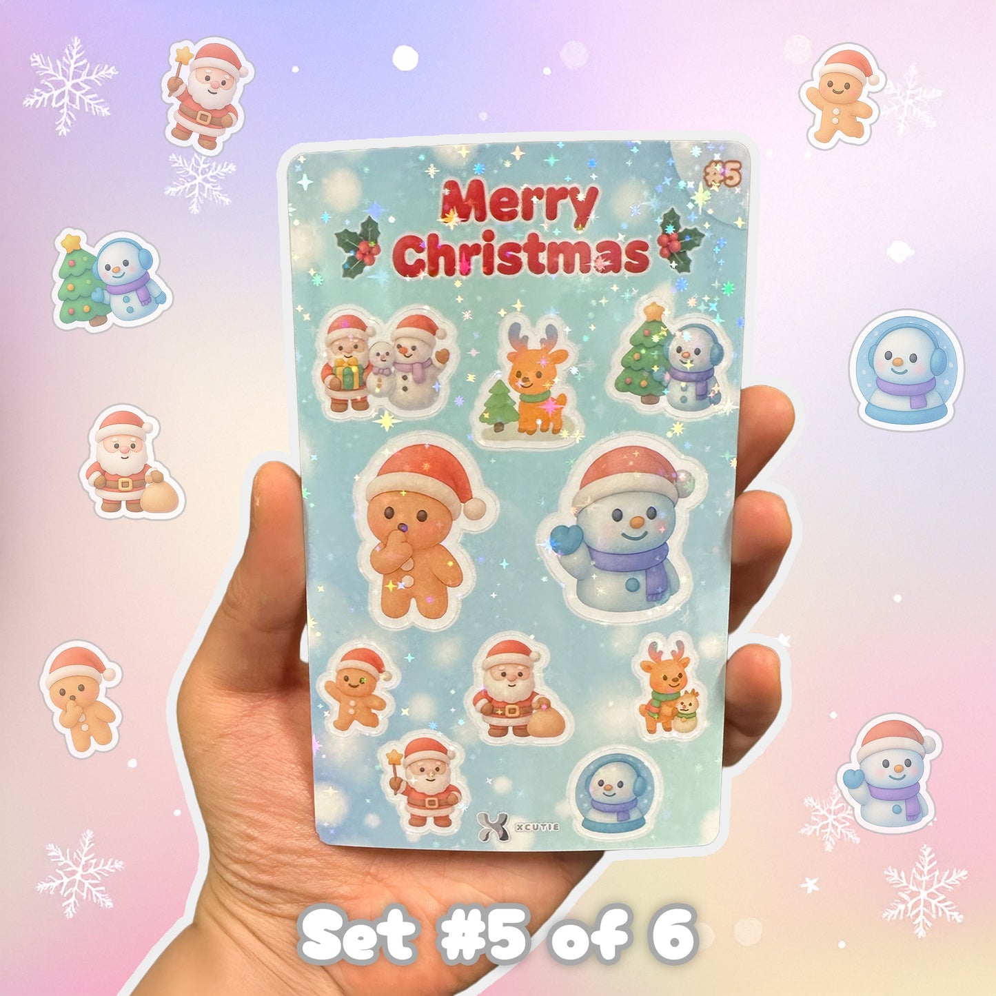 QQ Christmas Sticker Pack Set 05 | 10 Stickers