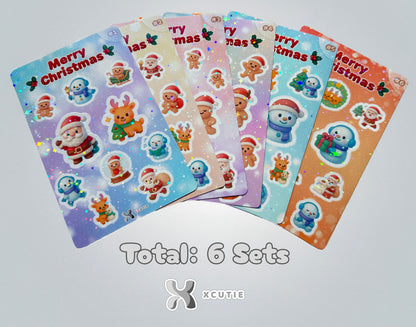 QQ Christmas Sticker Packs 6 Sets | 10 Stickers for each set