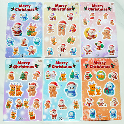 QQ Christmas Sticker Packs 6 Sets | 10 Stickers for each set