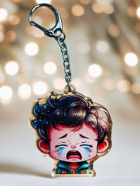 Little Crying Cutie - Tears don’t make you weak keyring