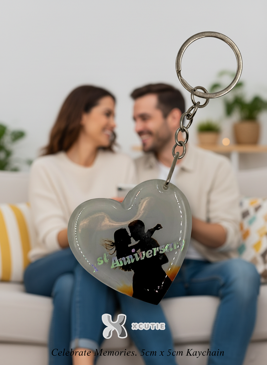 Personalized Photo Keyring - Heart Shape