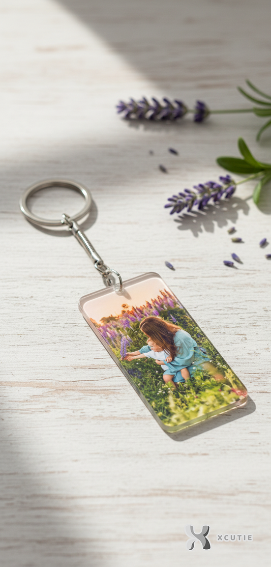 Personalized Photo Keyring - Large Rectangle