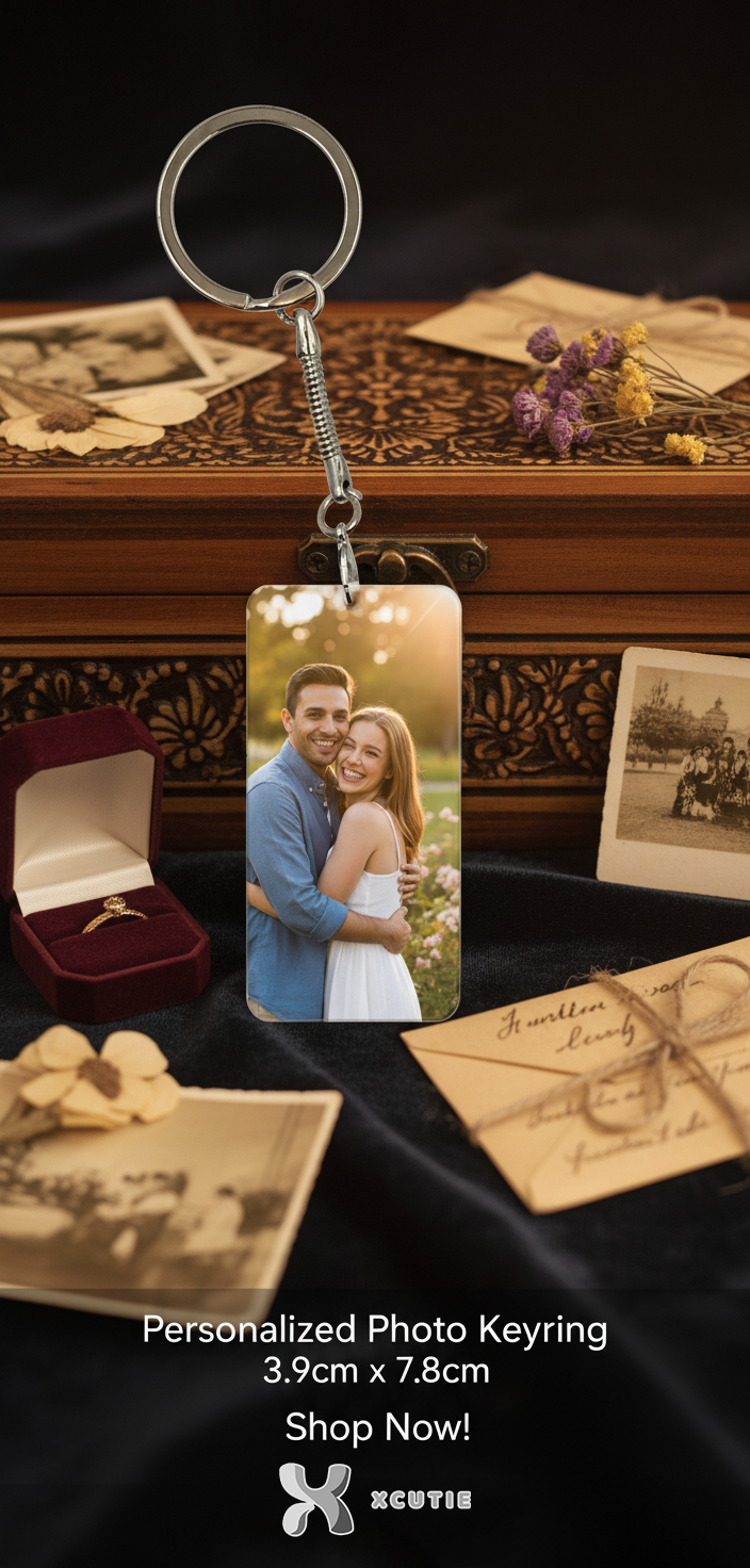 Personalized Photo Keyring - Large Rectangle
