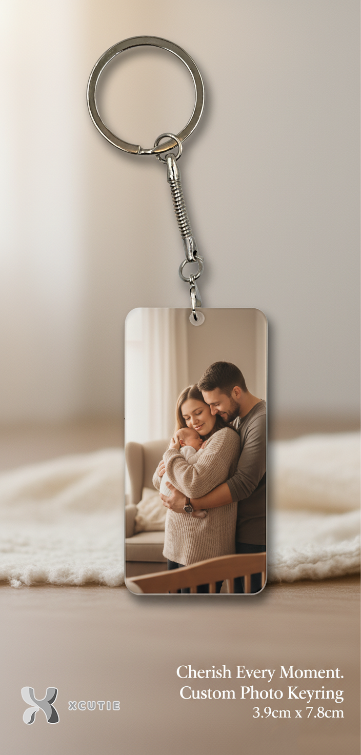 Personalized Photo Keyring - Large Rectangle