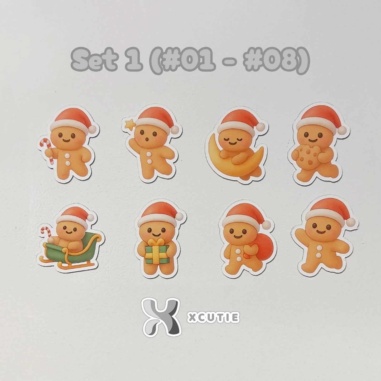 Gingerbread Man Sticker - Christmas Set | 16 pcs/ pack
