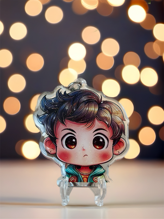 Cloudy Boy - Softly moody keyring