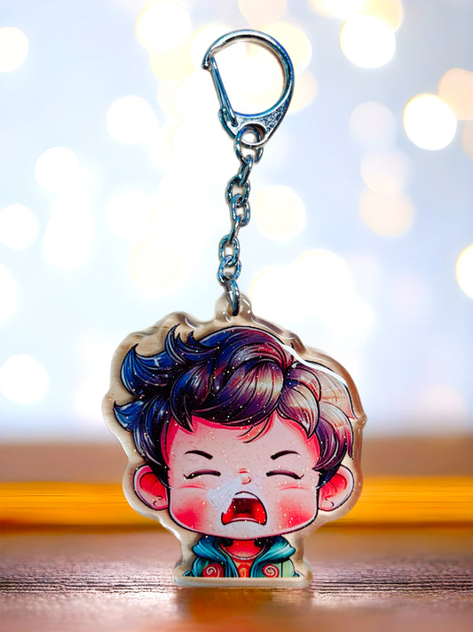 Little Sneezey - Wrapped in tissues cutie keyring