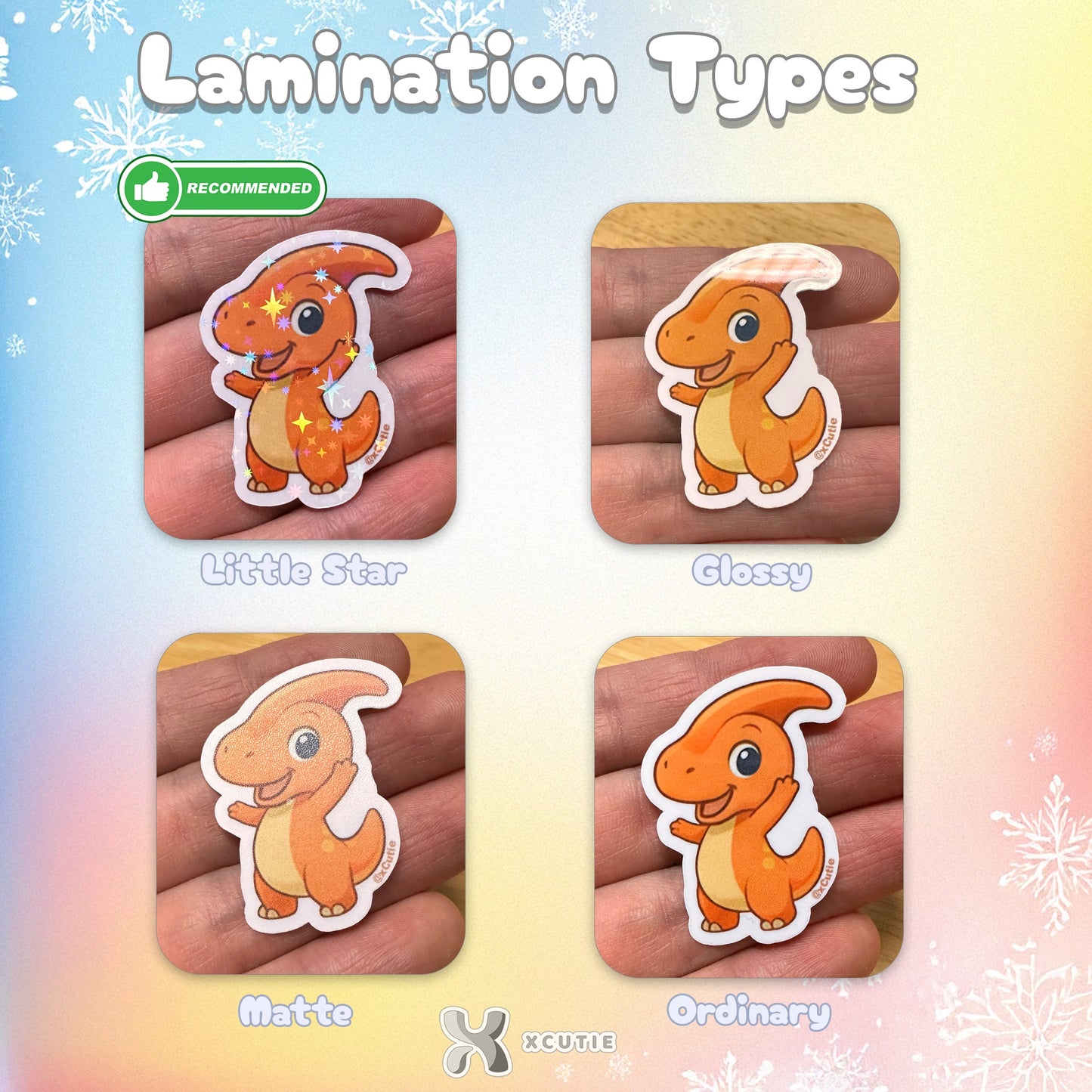 QQ Dino - Parasaurolophus - Dinosaur  Vinyl Sticker Set #01 || 14 pcs/ pack