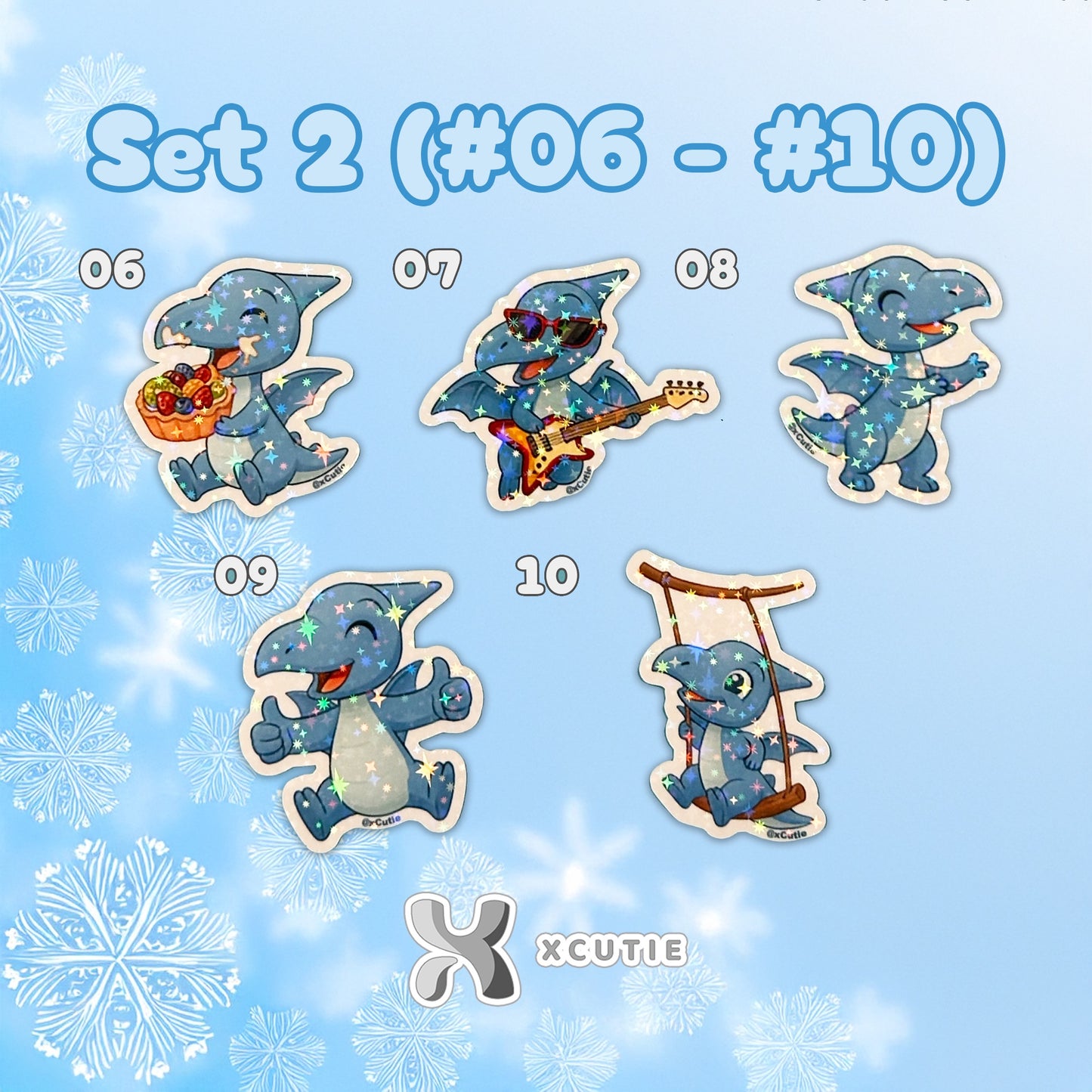 QQ Dino - Pterodactyl - Dinosaur  Vinyl Sticker Set #01 | 10pcs/ pack