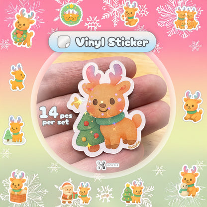 Reindeer Sticker - Christmas Set | 14 pcs/ pack