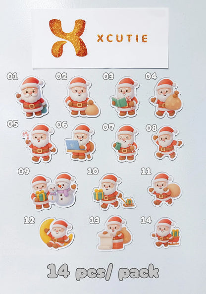 Santa Claus Sticker - Christmas Set 01 | 14 pcs/ pack