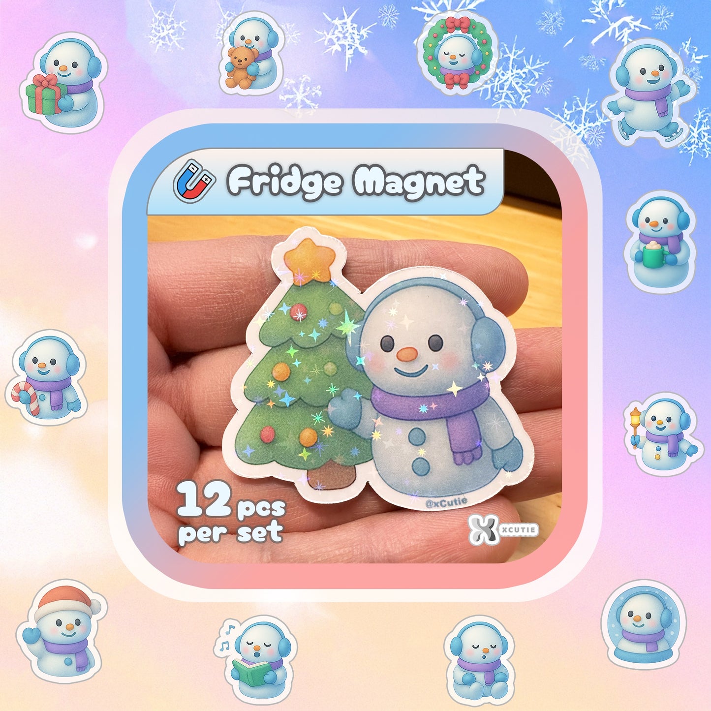 Snowman Sticker - Christmas Set | 12 pcs/ pack