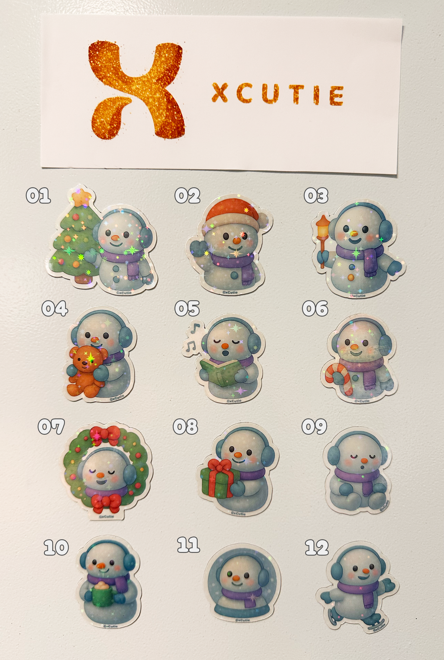 Snowman Sticker - Christmas Set | 12 pcs/ pack
