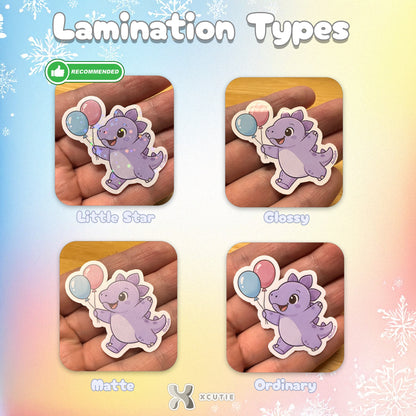 QQ Dino - Stegosaurus - Dinosaur  Vinyl Sticker Set #01 || 12 pcs/ pack