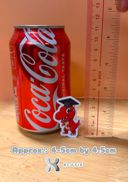 QQ Dino - Trex - Dinosaur  Vinyl Sticker Set #02 || 12 pcs/ pack