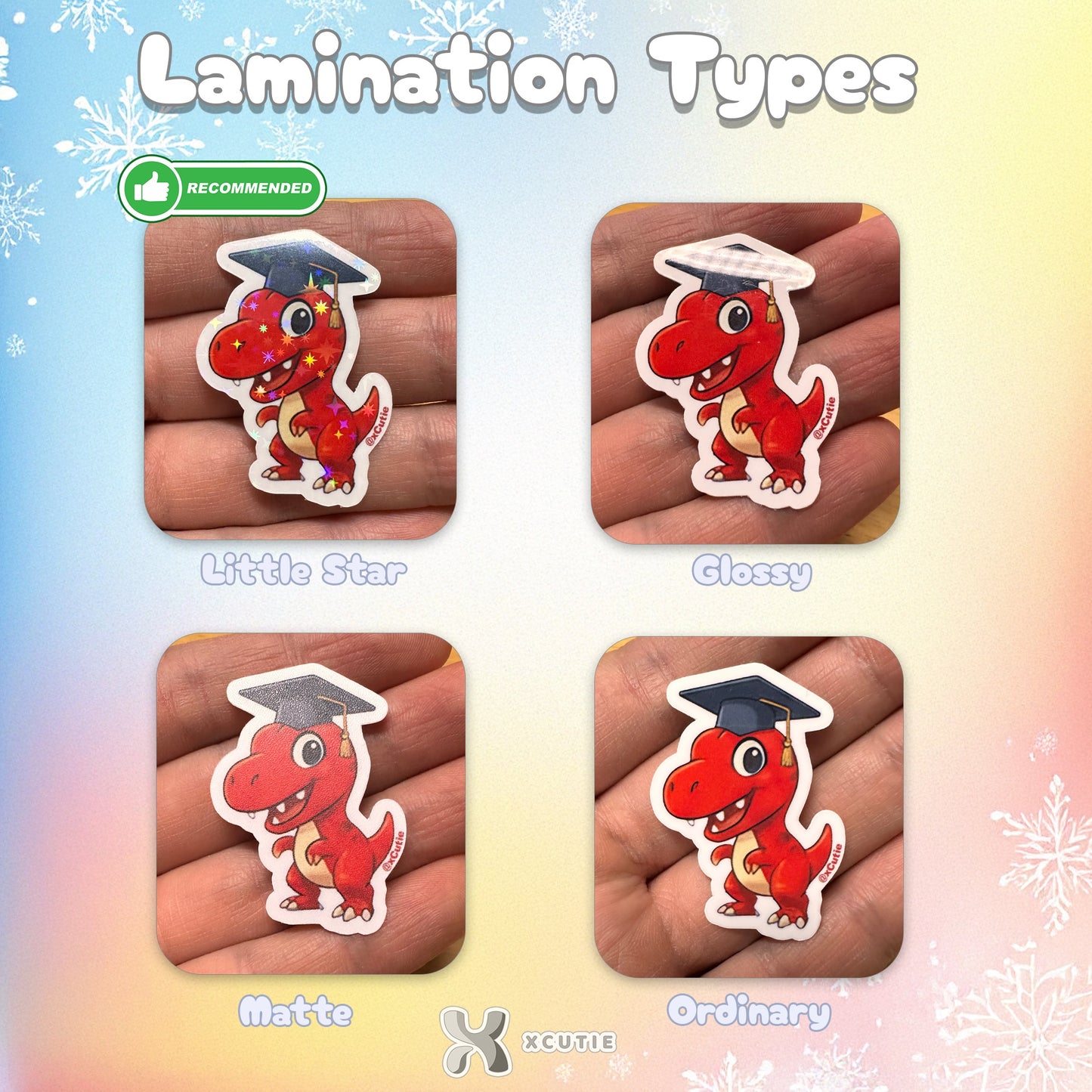 QQ Dino - Trex - Dinosaur  Vinyl Sticker Set #02 || 12 pcs/ pack