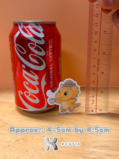 QQ Dino - Triceratops - Dinosaur  Vinyl Sticker Set #01 | 12 pcs/ pack