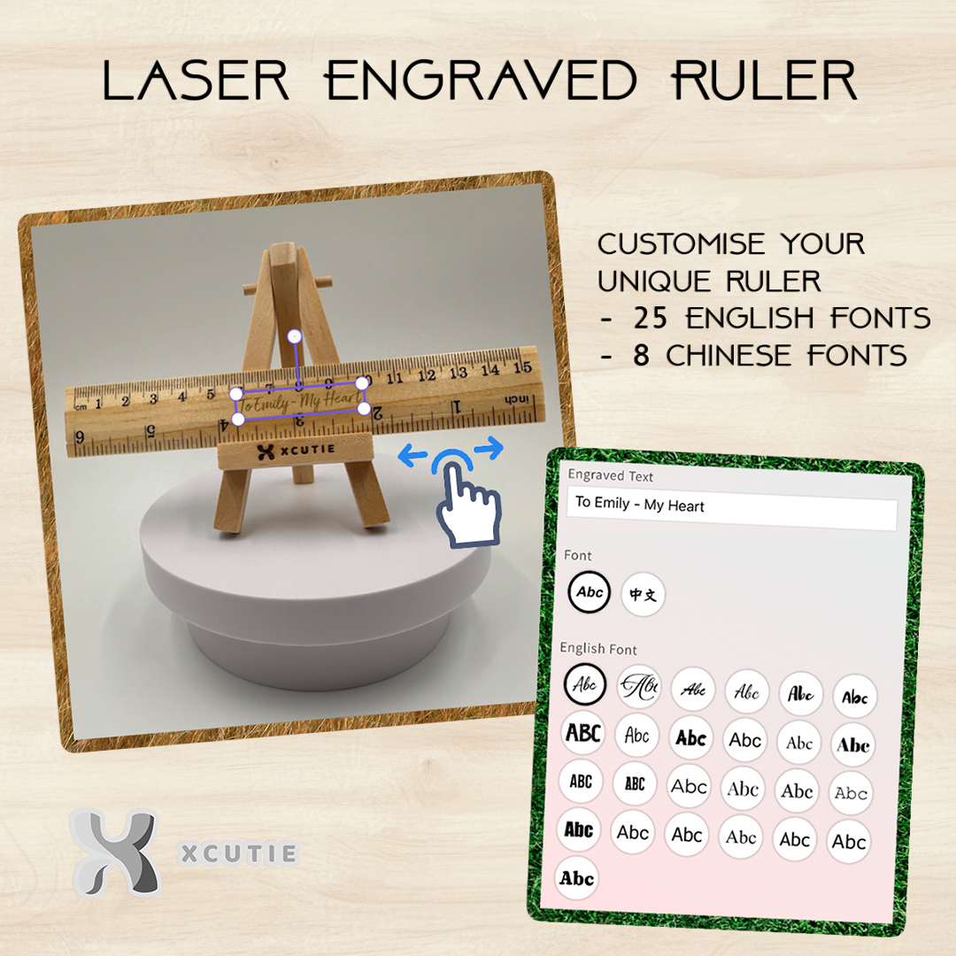 Wooden Ruler – Personalized Gift for Teachers, Students & Friends