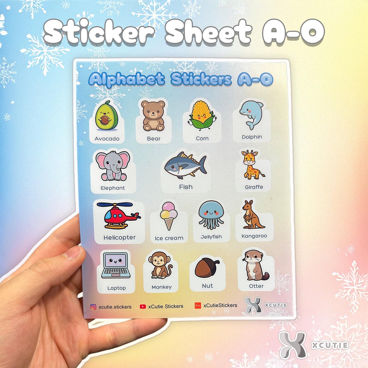 📗 Alphabet Learning Stickers – A-Z Vocabulary, Kids Educational Decals