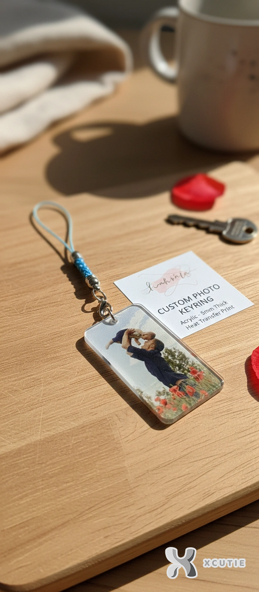 Personalized Photo Keyring – Custom Memory Keepsake Gift