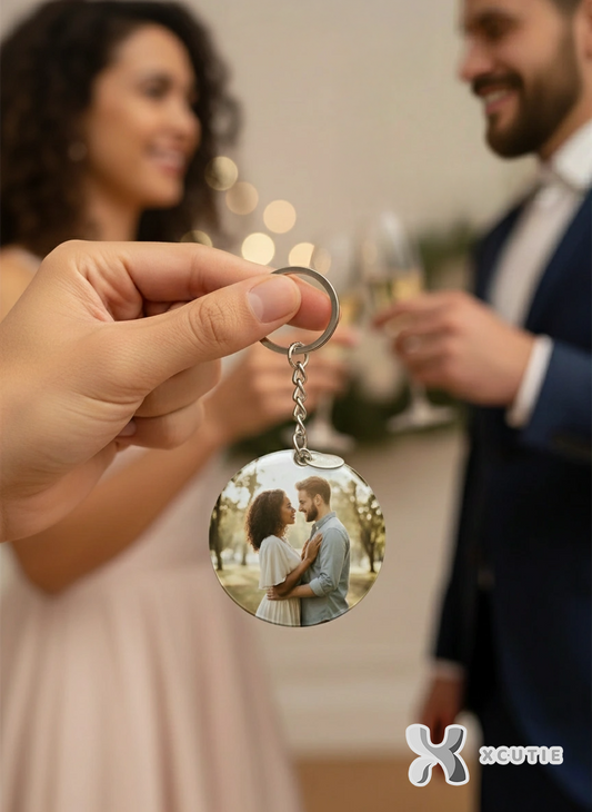 Personalized Photo Keyring (Circle) – Custom Memory Keepsake Gift