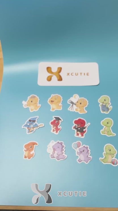 QQ Dino - Brahiosaurus - Dinosaur  Vinyl Sticker Set #02 || 12 pcs/ pack