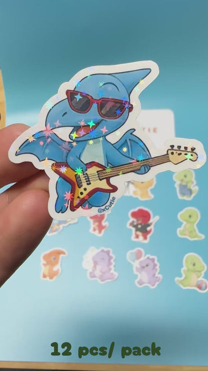 QQ Dino - Pterodactyl - Dinosaur  Vinyl Sticker Set #01 | 10pcs/ pack