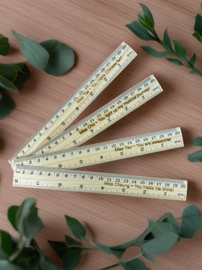 Wooden Ruler – Personalized Gift for Teachers, Students & Friends